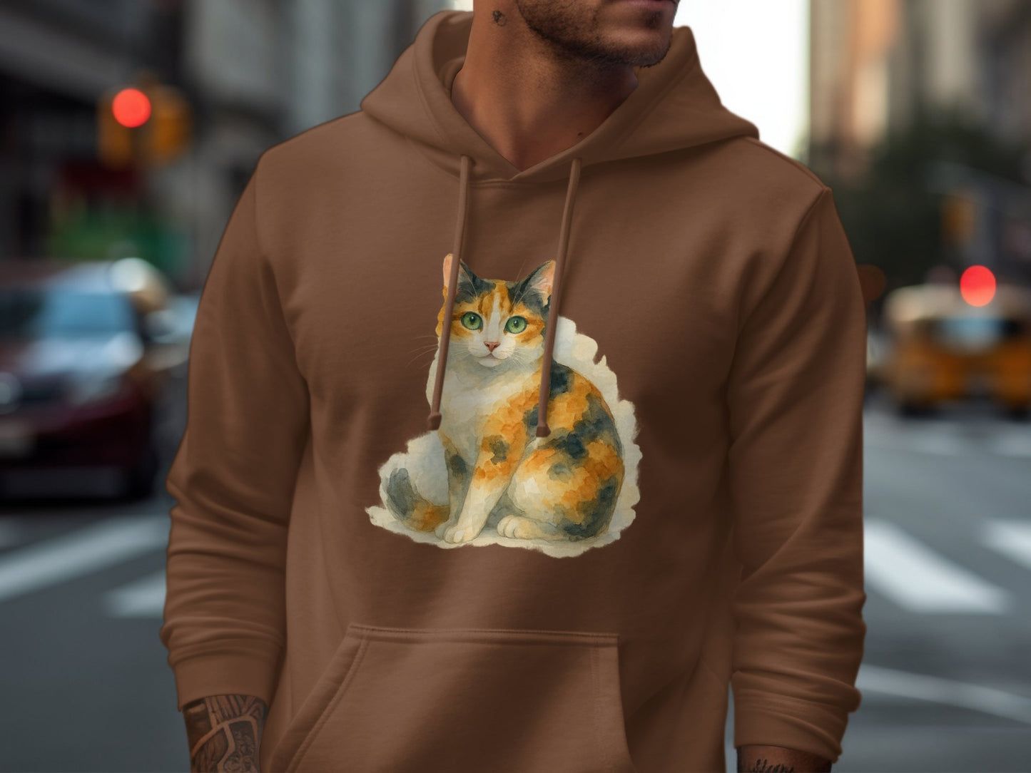 Calico Cat Print Hoodie Unique Art Design product