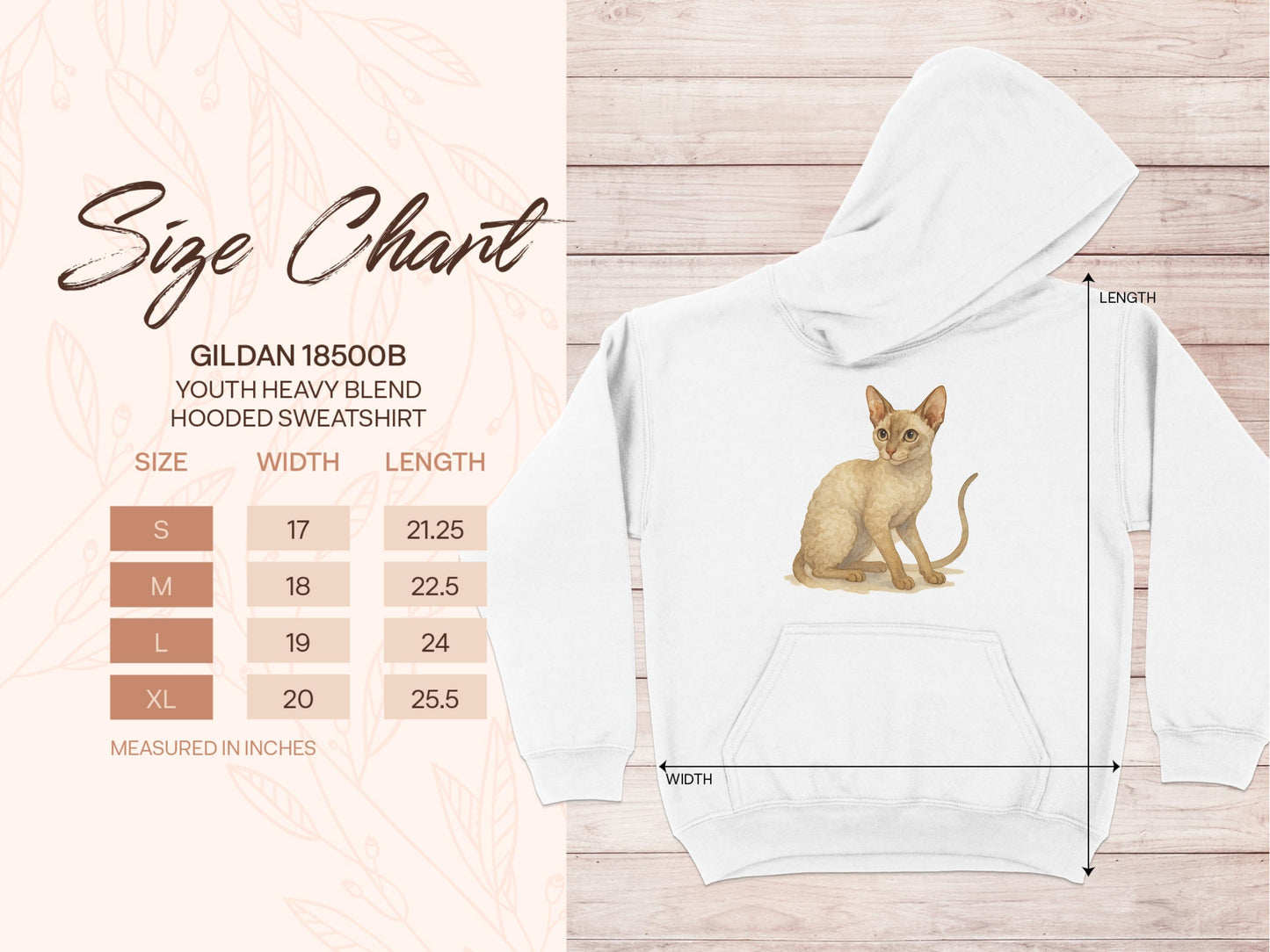 Cute Cat Graphic Youth Heavy Blend Hooded Sweatshirt product