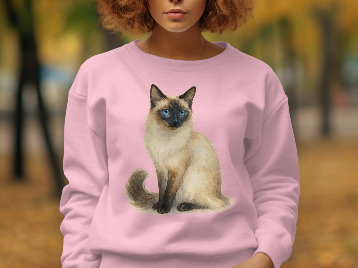 Cozy Pink Sweatshirt with Sitting Cat Design product