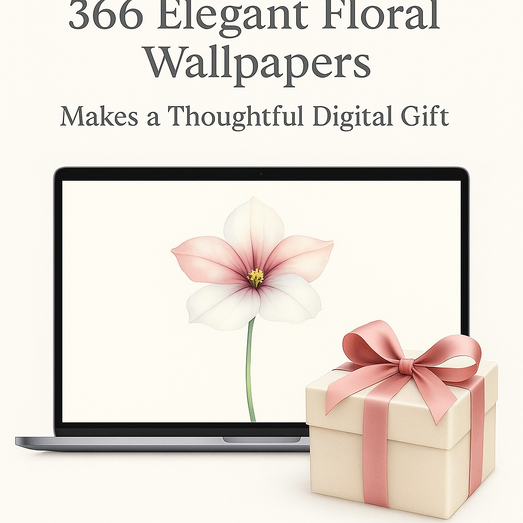 Gentle Bloom: 366 Elegant Watercolor Floral Desktop Wallpapers–Serene Digital Backgrounds for Daily Calm & Beauty | Art for Mindful Screens