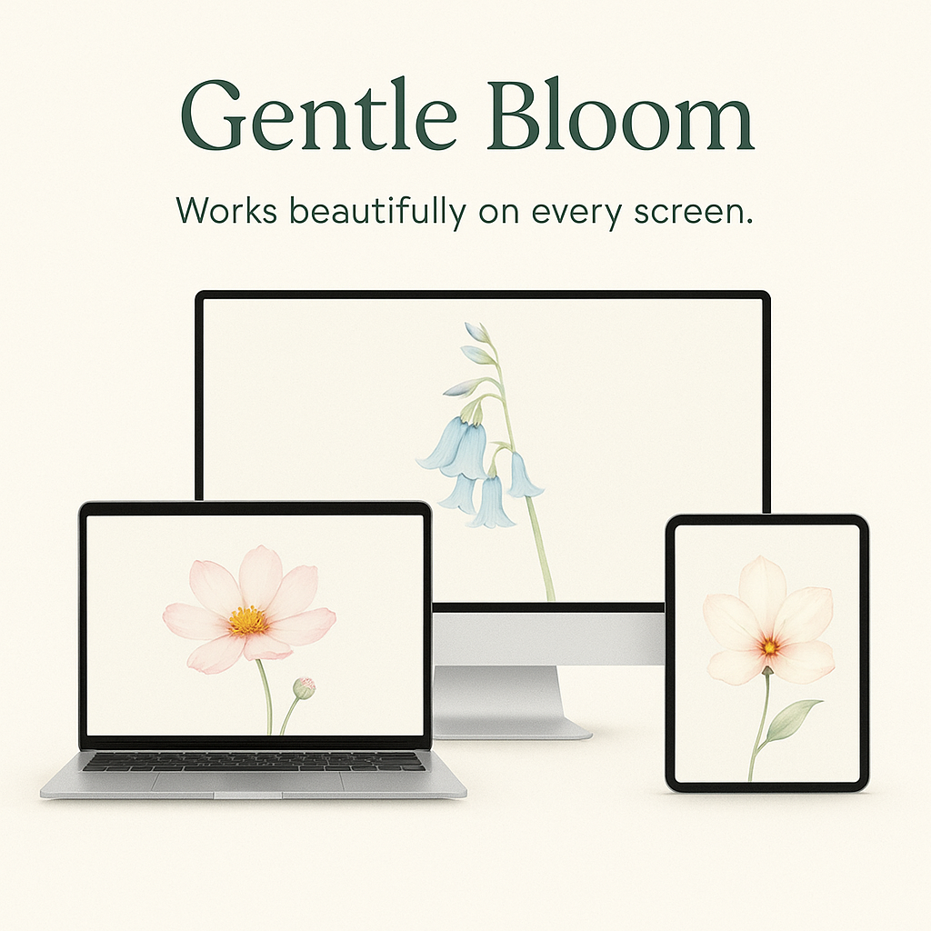 Gentle Bloom: 366 Elegant Watercolor Floral Desktop Wallpapers–Serene Digital Backgrounds for Daily Calm & Beauty | Art for Mindful Screens