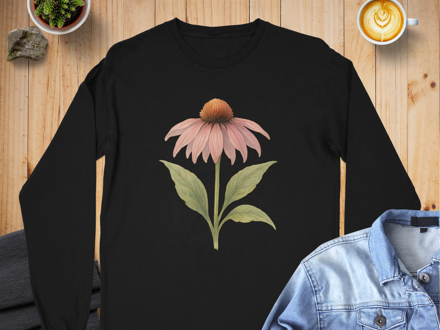 Botanical Purple Flower Long Sleeve Shirt product