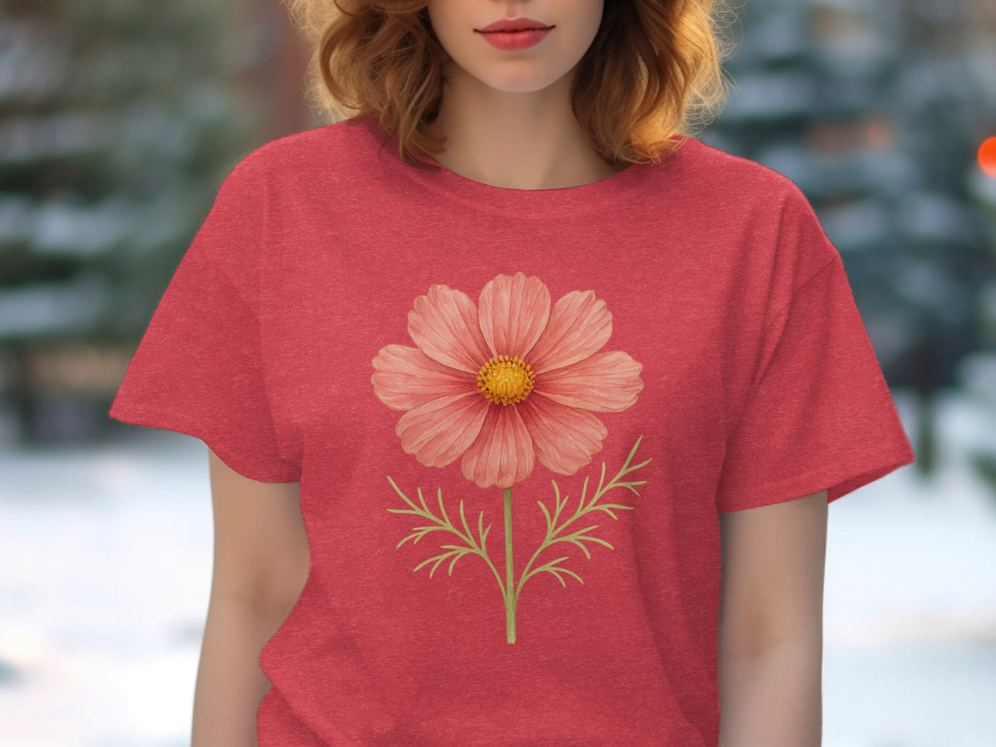 Beautiful Pink Flower Graphic Design T-shirt product type
