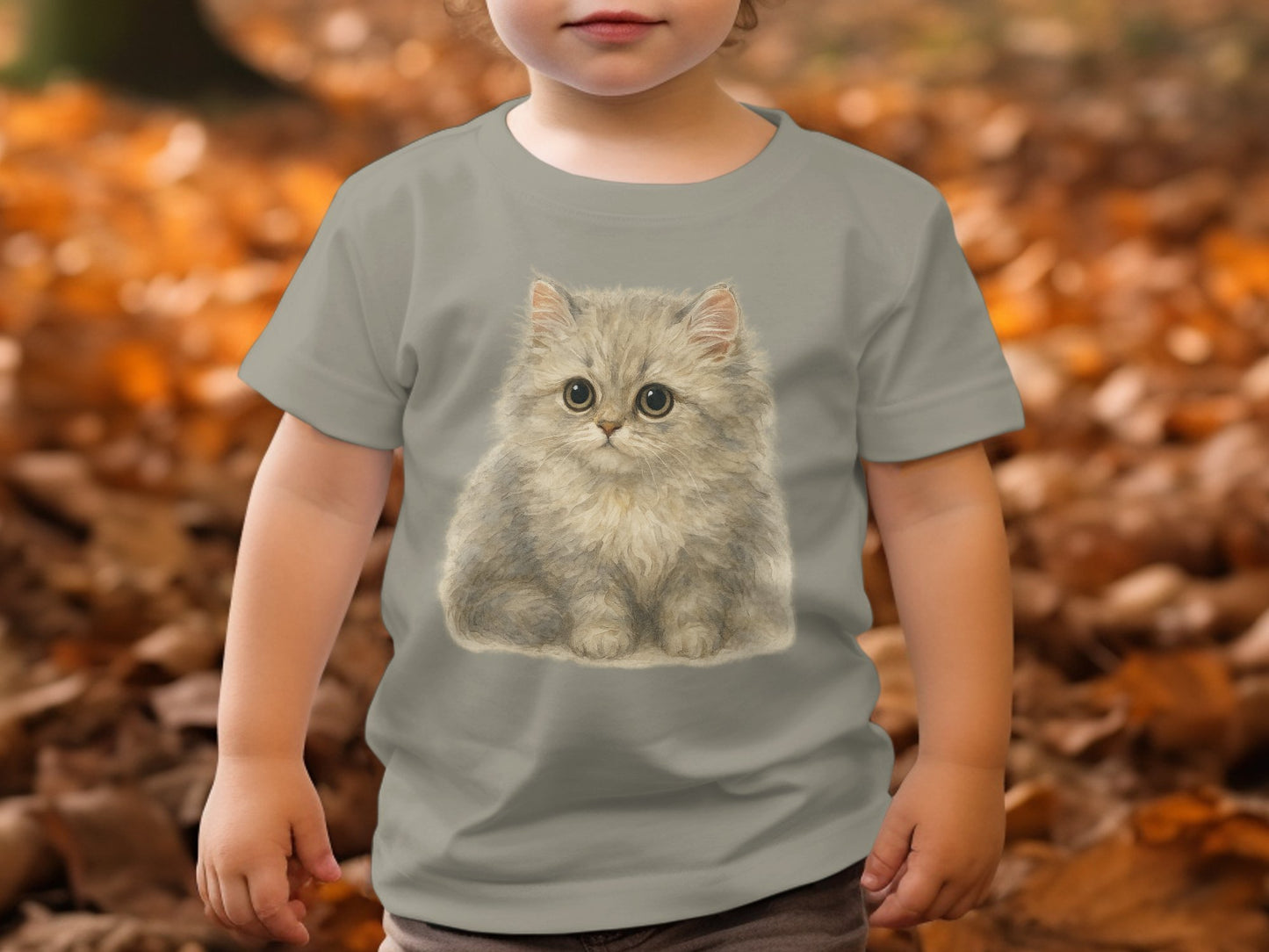 Adorable Fluffy Kitten Print Toddler T-Shirt product