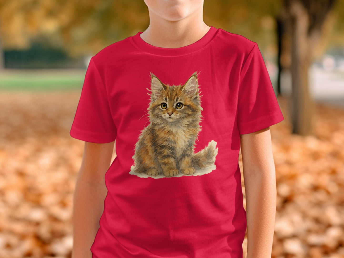 Cute Fluffy Kitten Graphic Printed T-Shirt product