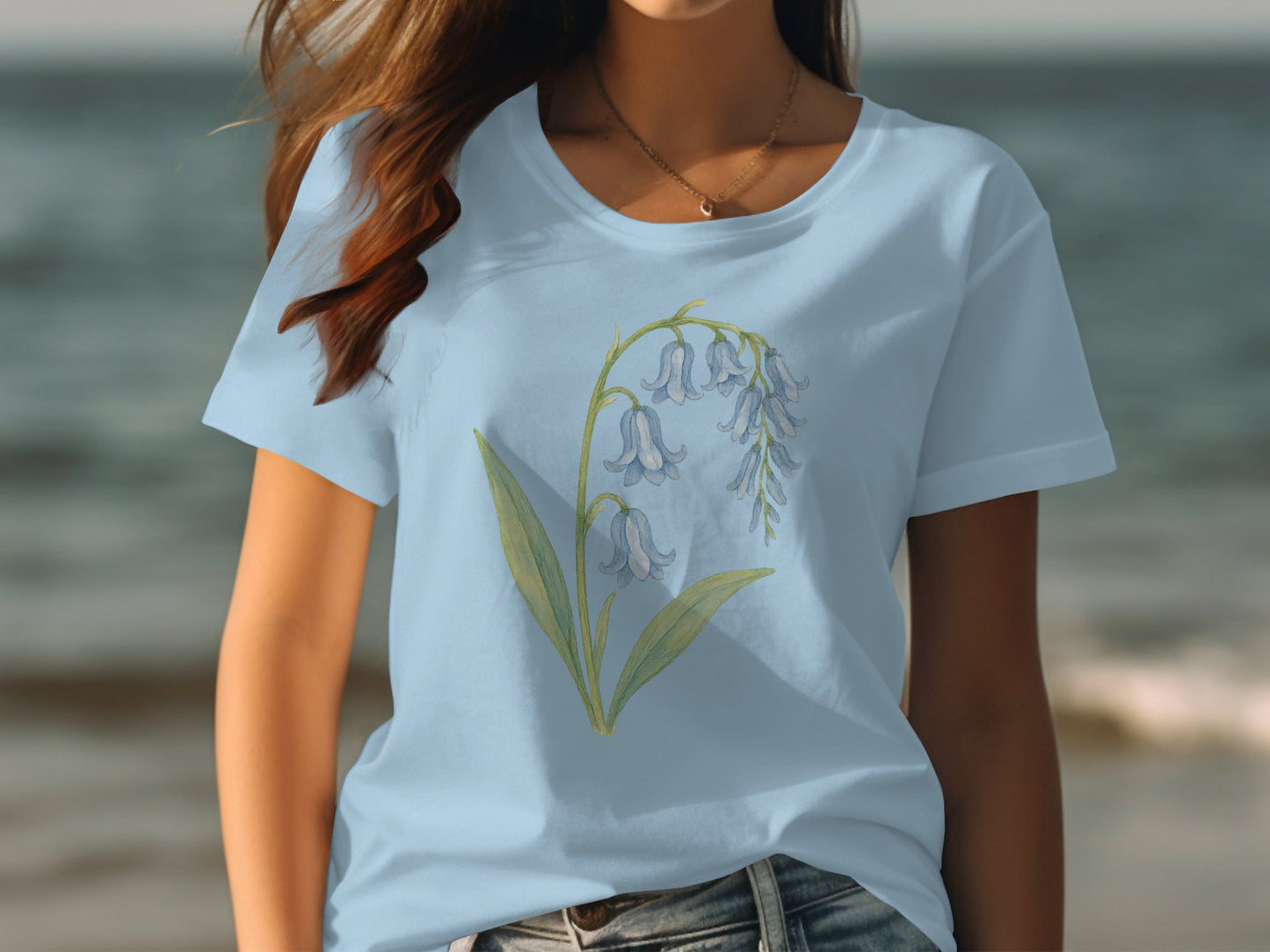 Beautiful Bluebell Illustration on Women's Shirt product