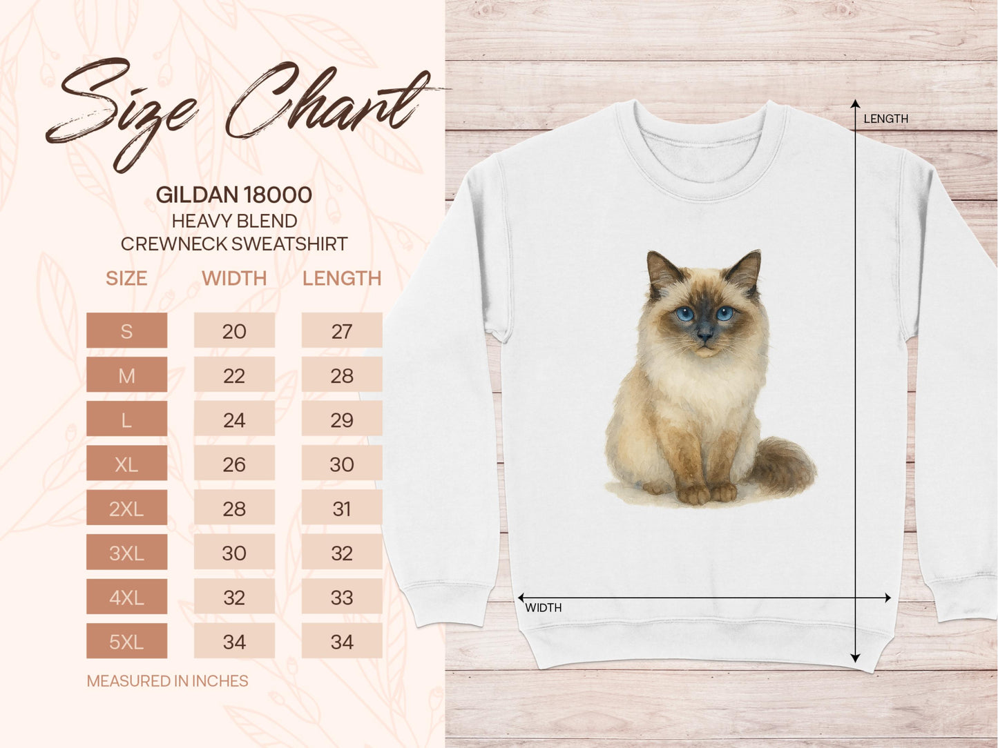 Realistic Cat Print Gildan 18000 Crewneck Sweatshirt product type