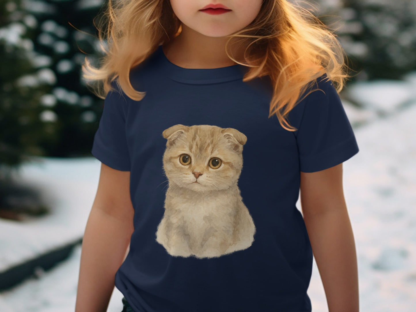 Adorable Kitten Illustration Kids T-Shirt product type