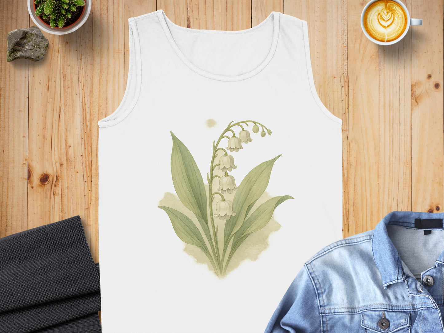 Beautiful Lily of the Valley Floral Design Tank Top Product
