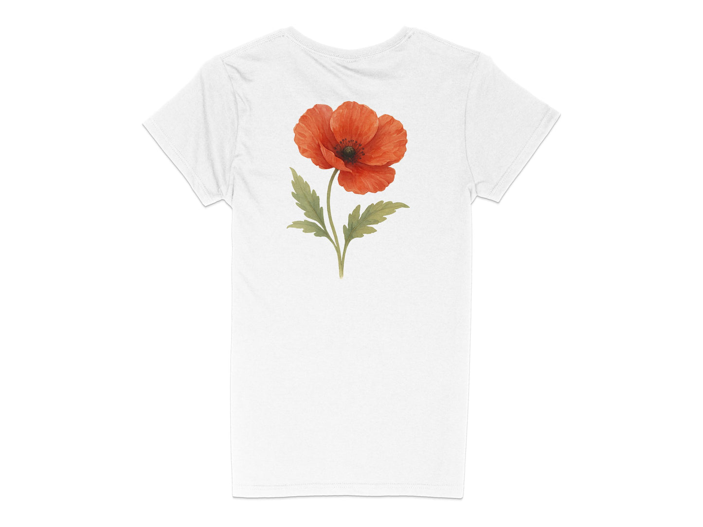 Vibrant Red Poppy Graphic Print T-shirt product