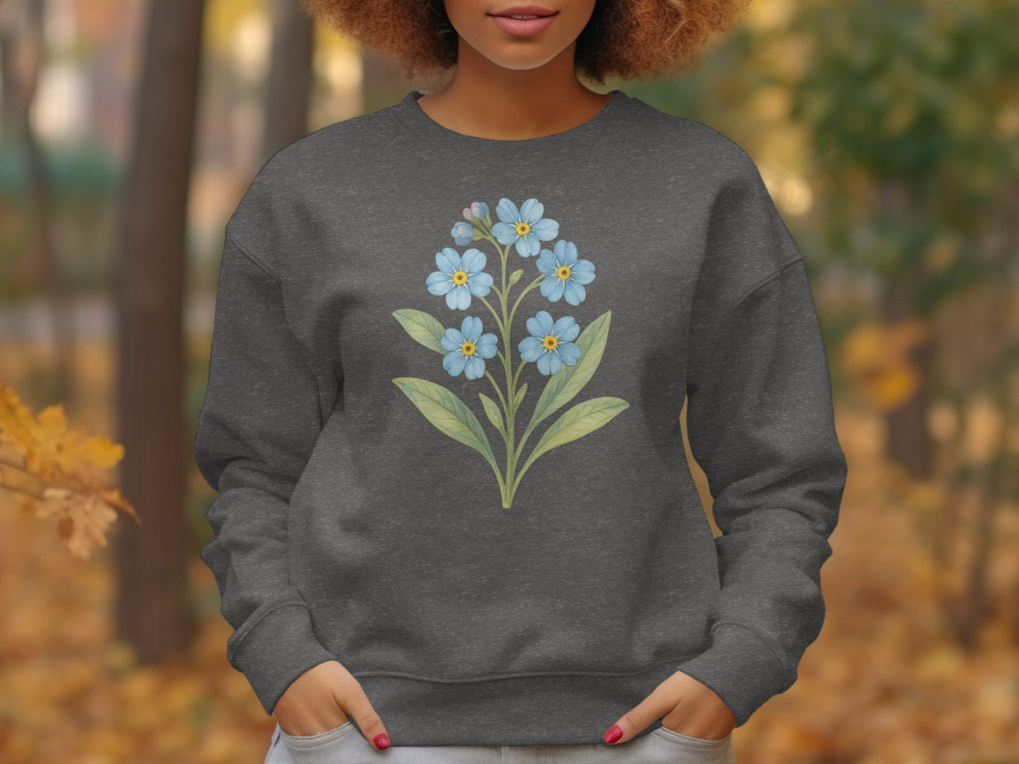 Forget Me Not Flower Graphic Sweatshirt product type