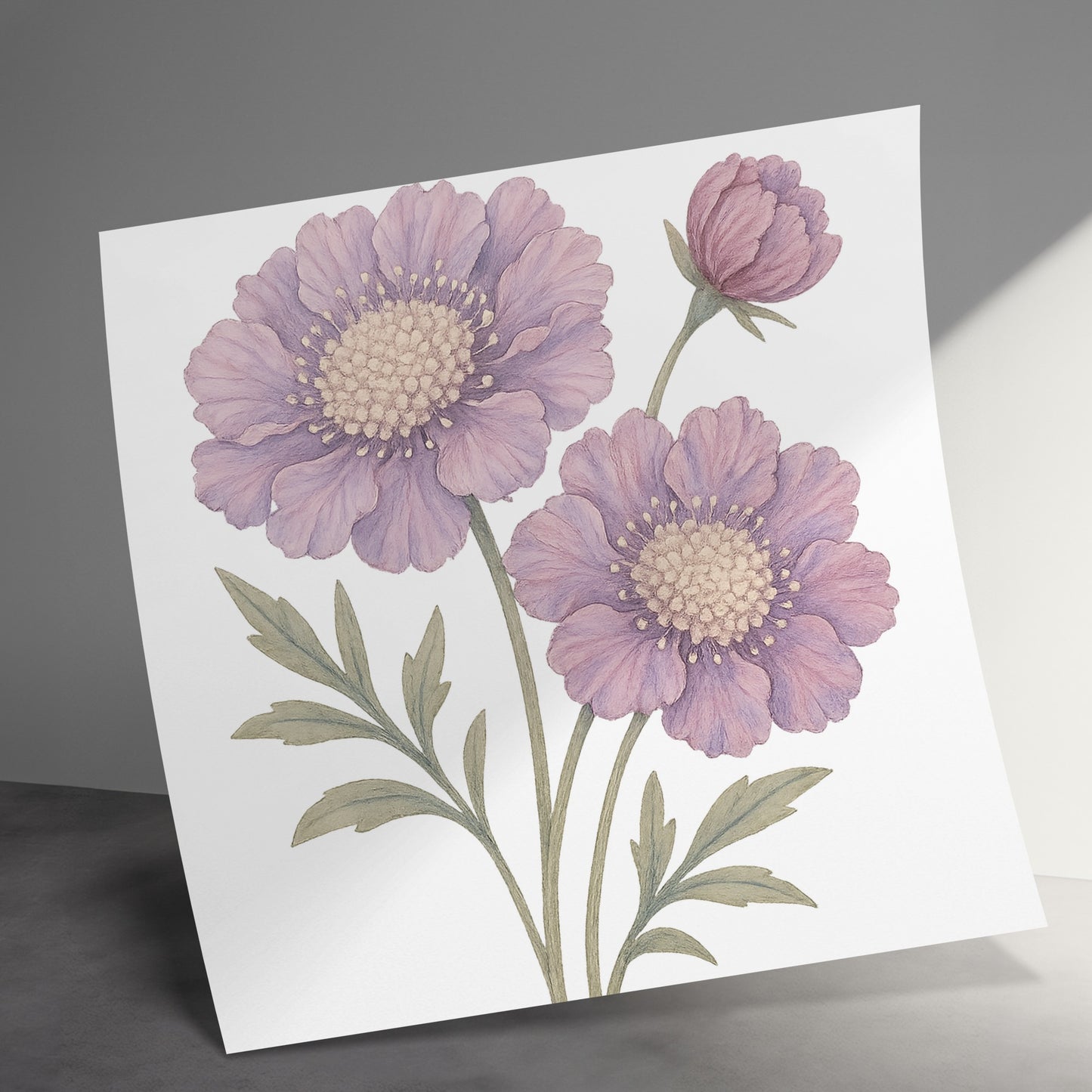 Purple Floral Botanical Art Print Wall Poster product type