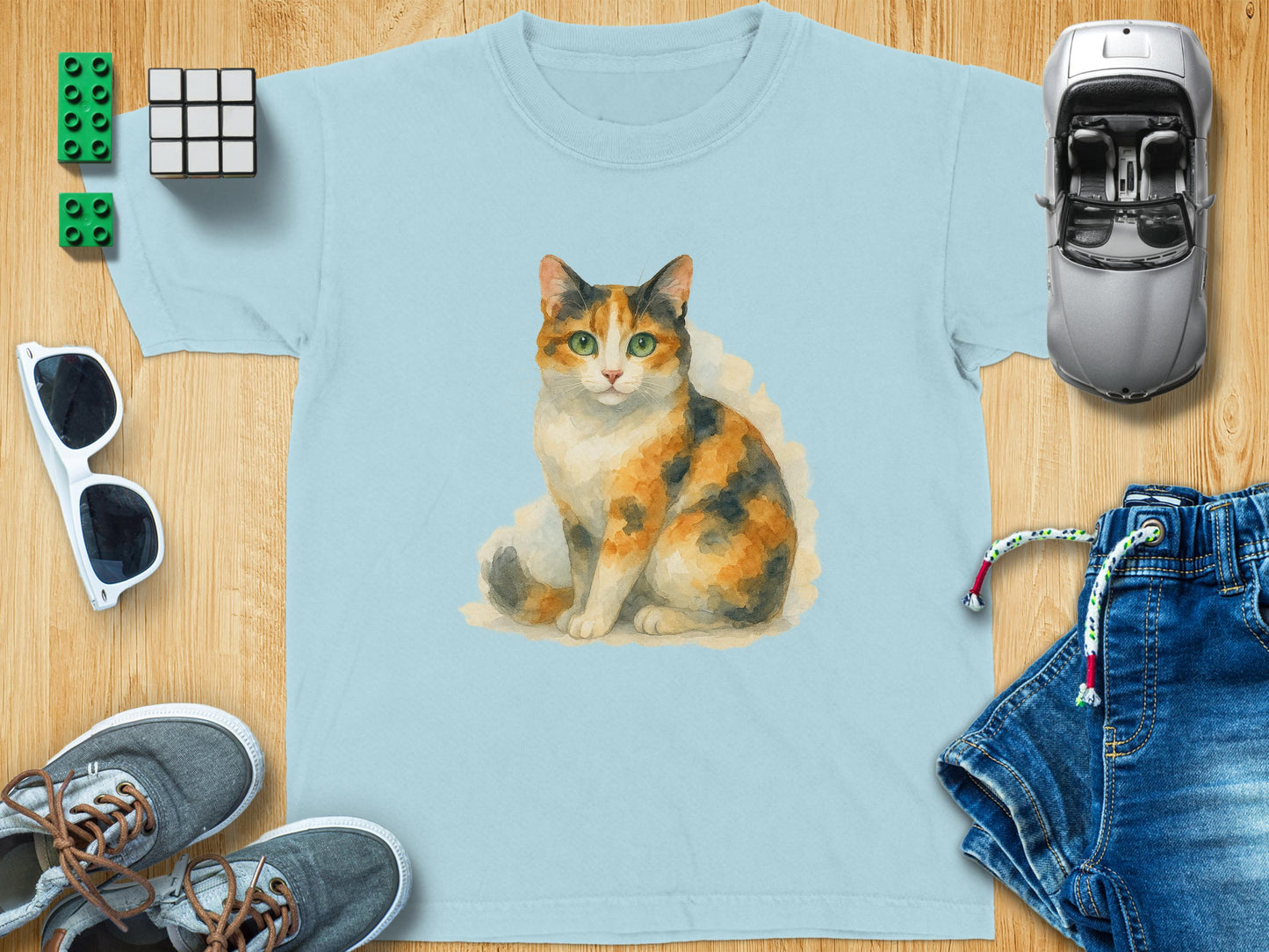 Orange Eyes Calico Cat T Shirt Custom Print product type