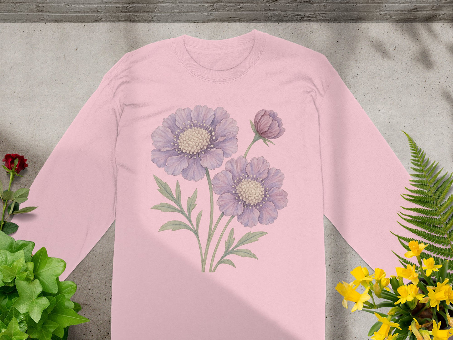 Purple Floral Graphic Long Sleeve Shirt product