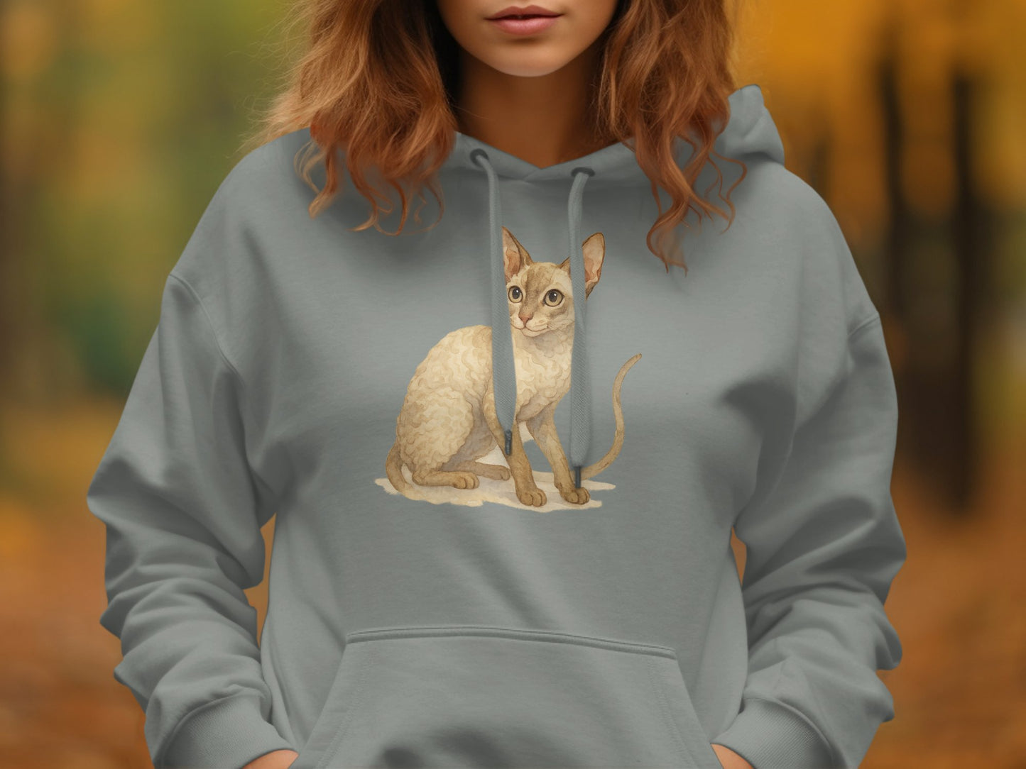 Cozy Sweatshirt with Cute Cat Print Hoodie Product