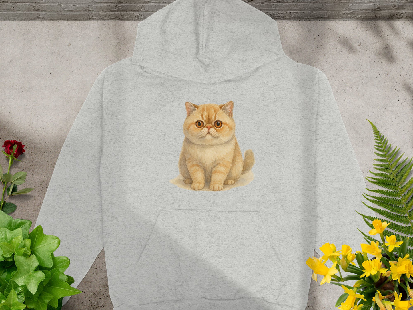 Adorable Ginger Fluffy Kitten Print on Hoodie product
