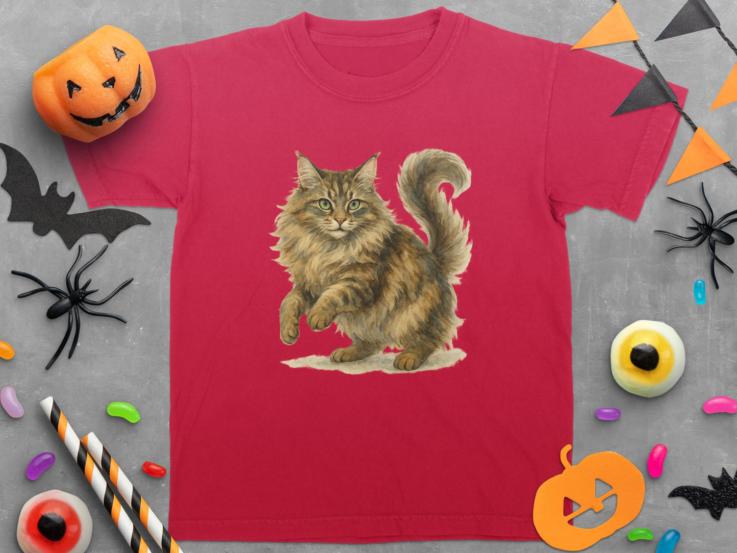 Halloween Cat Graphic Tee Shirt Perfect Holiday Product