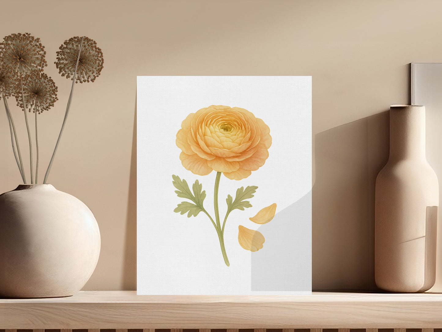 Botanical Art Print with Yellow Flower Wall Decor product