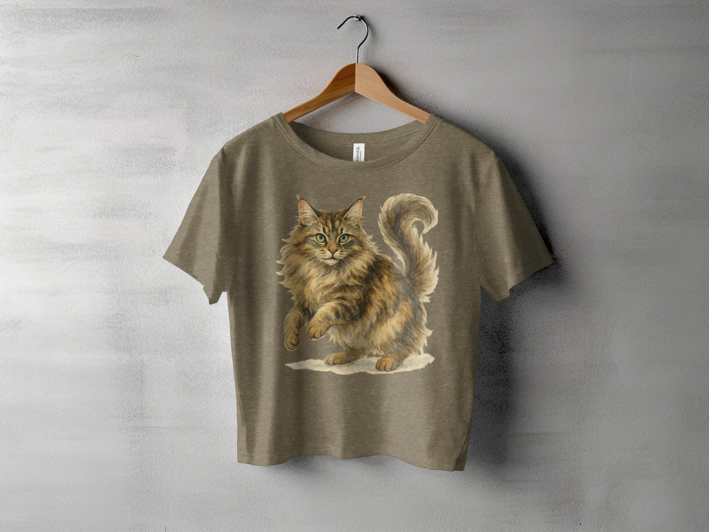 Adorable Fluffy Cat Printed Graphic Tee Shirt product type