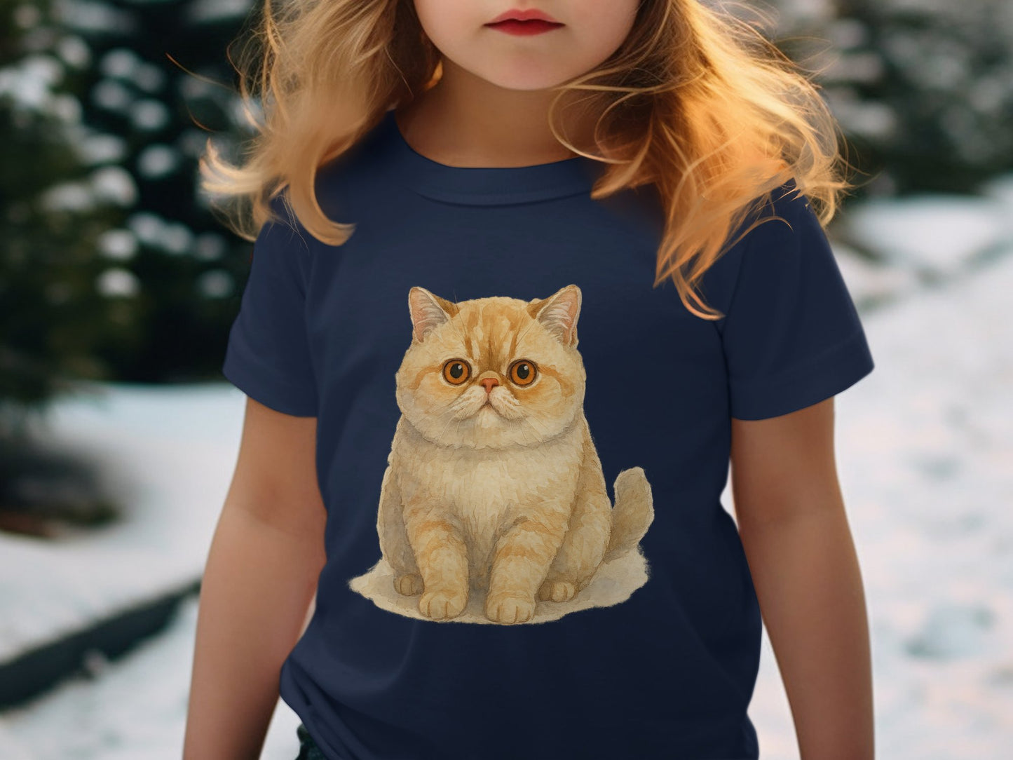 Adorable Cat Illustration on Kids T-Shirt product