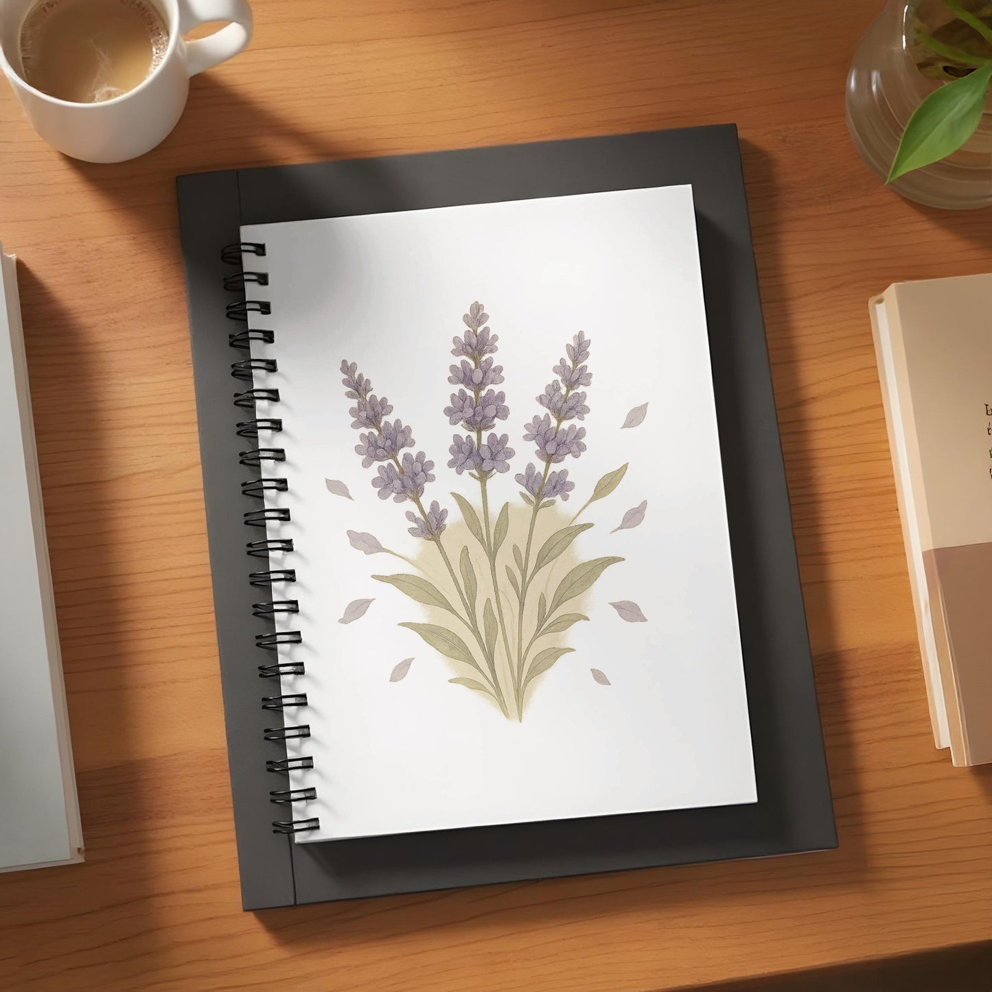 Lavender Flower Artistic Spiral Bound Notebook product