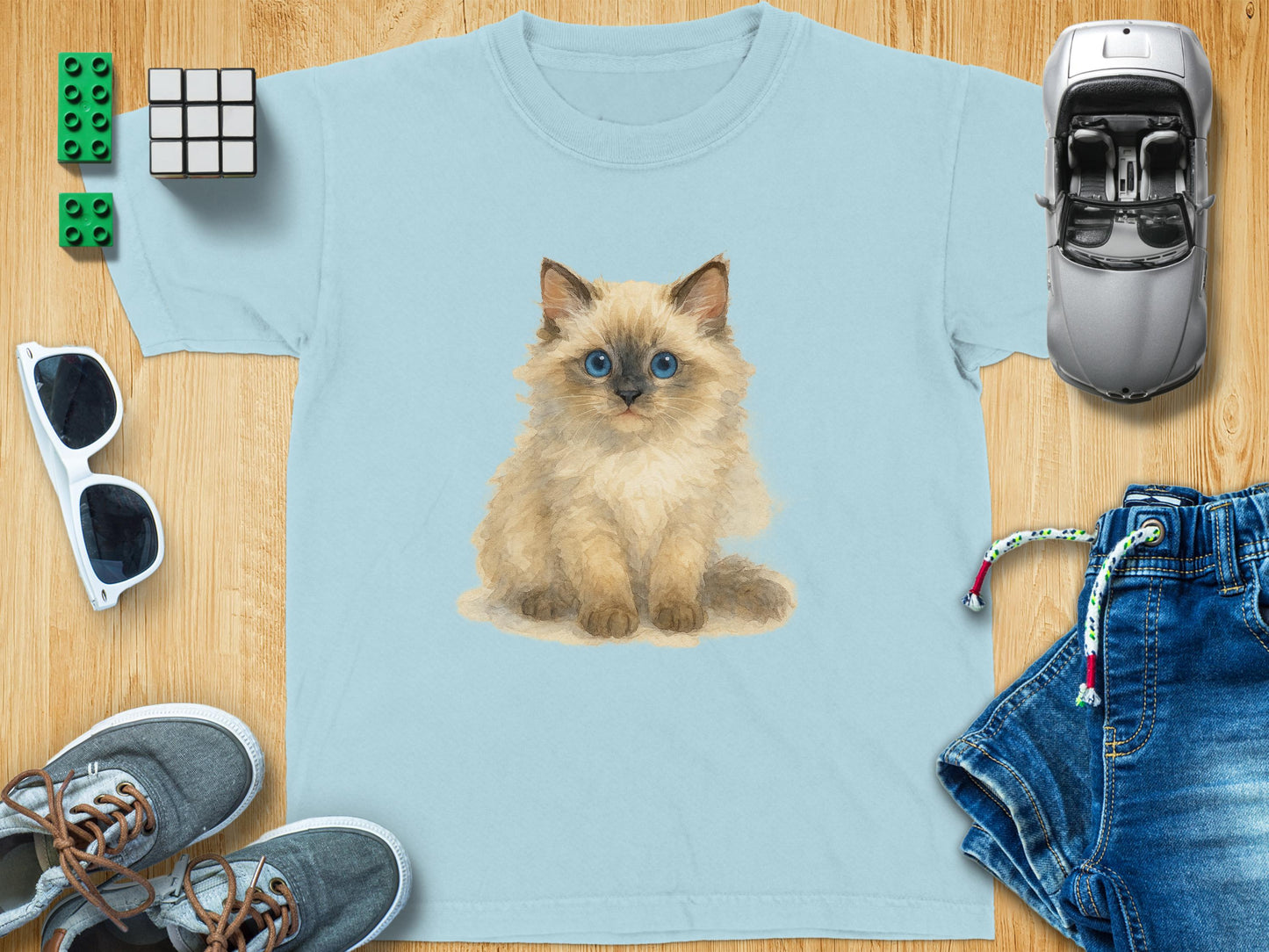 Adorable Fluffy Kitten Graphic Printed T-shirt product
