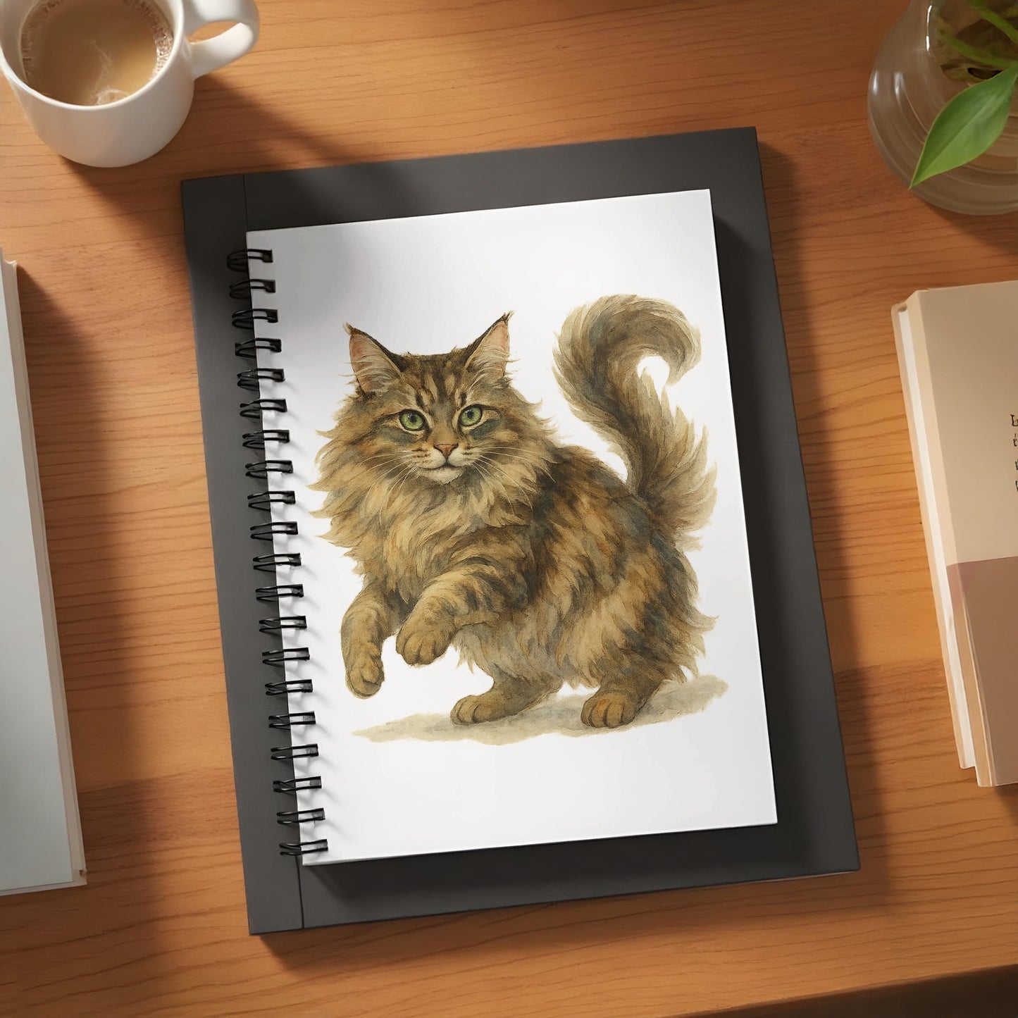 Beautiful Cat Design Spiral Bound Notebook product