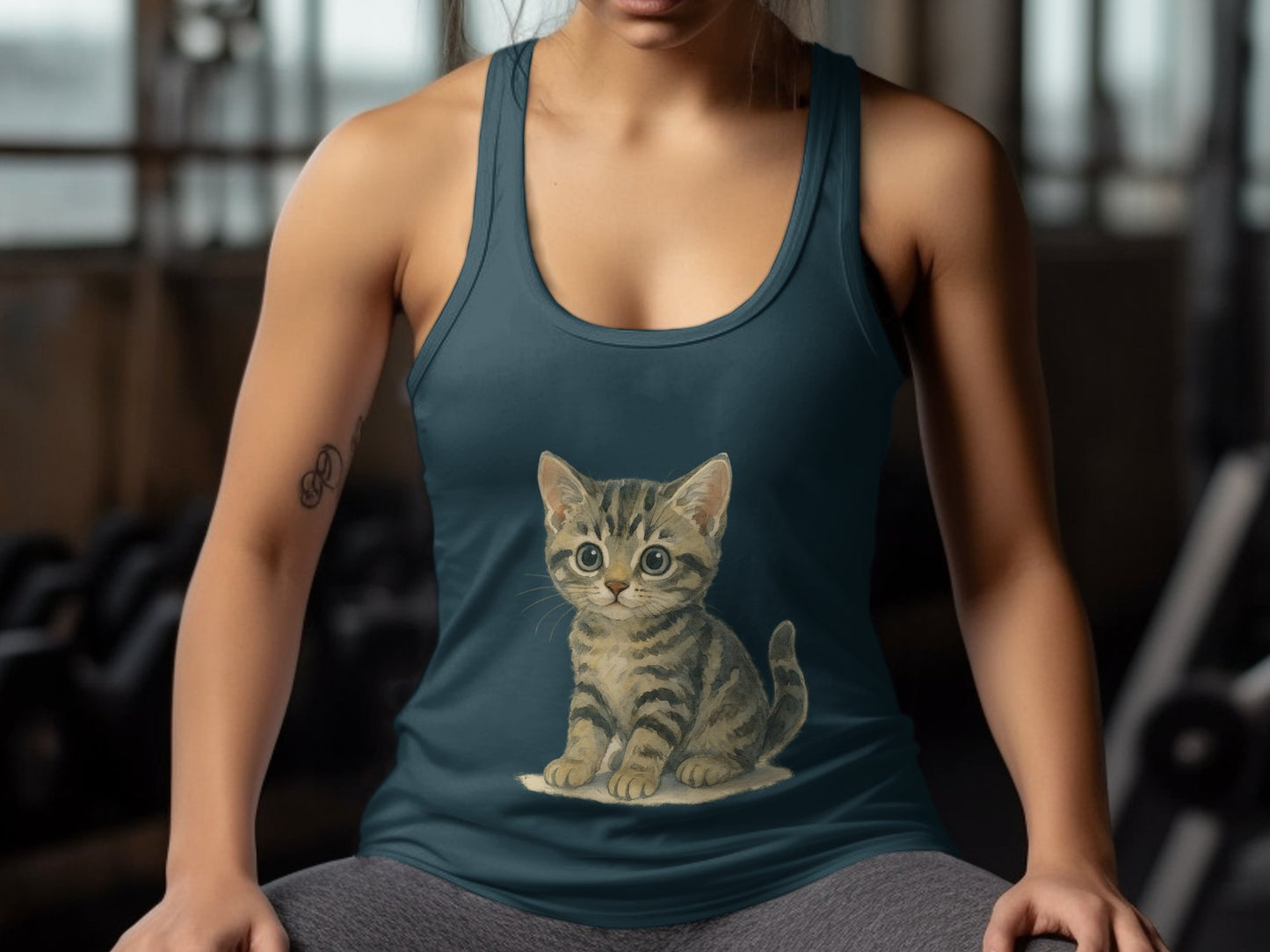 Cute Kitten Graphic Athletic Women's Tank Top product