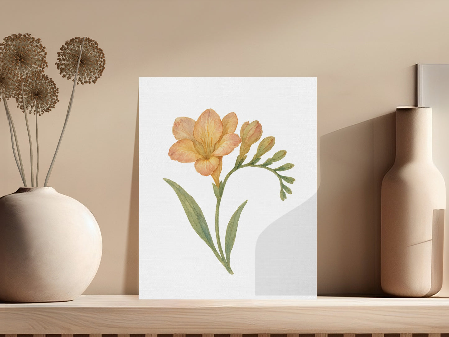 Elegant Botanical Art Print with Yellow Flowers product