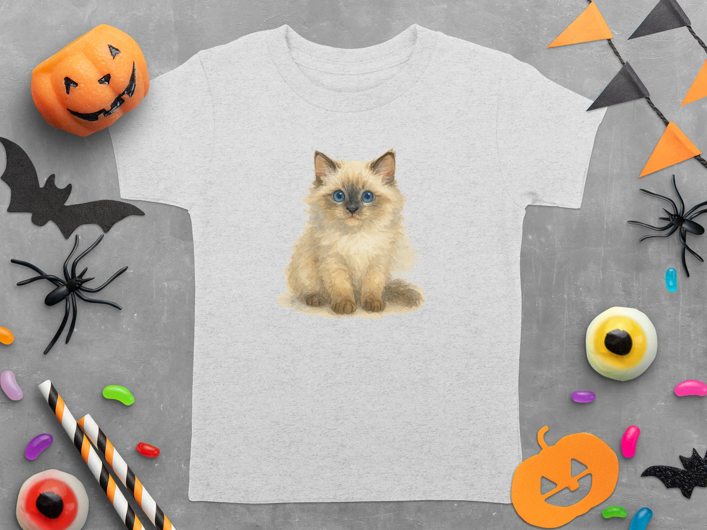 Cute Fluffy Kitten Halloween Themed T-shirt product