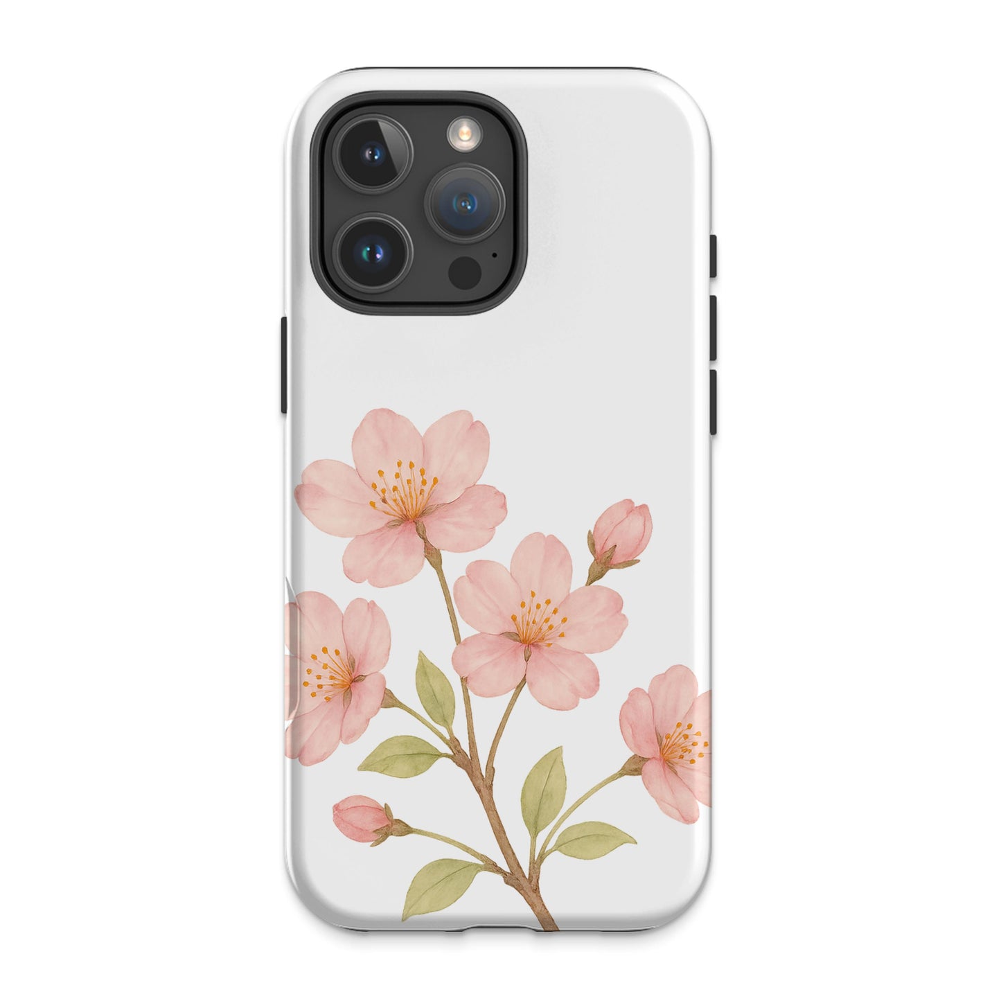 Elegant Pink Cherry Blossom Print Phone Case product