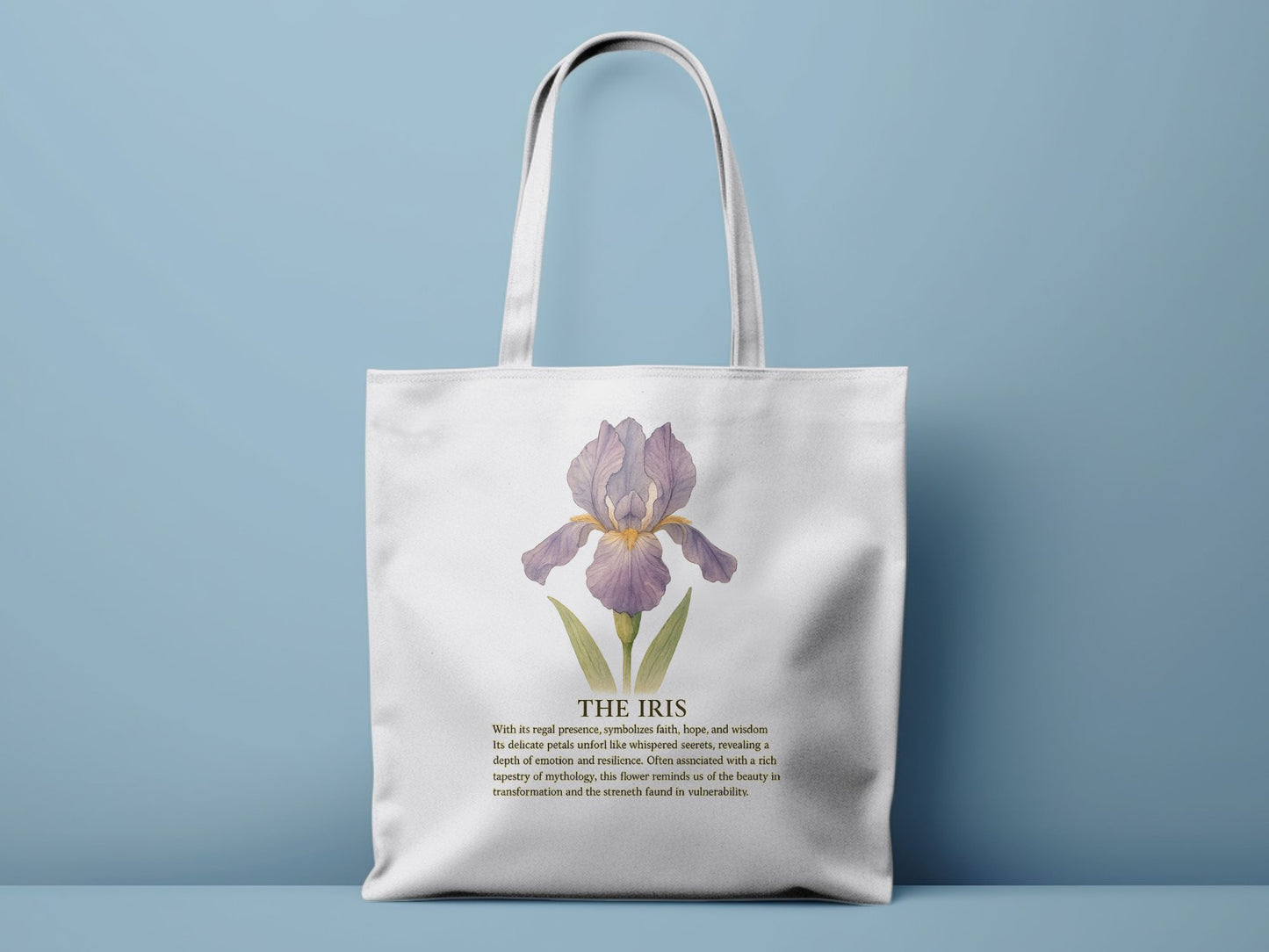 THE IRIS Stylish White Canvas Tote Bag product type