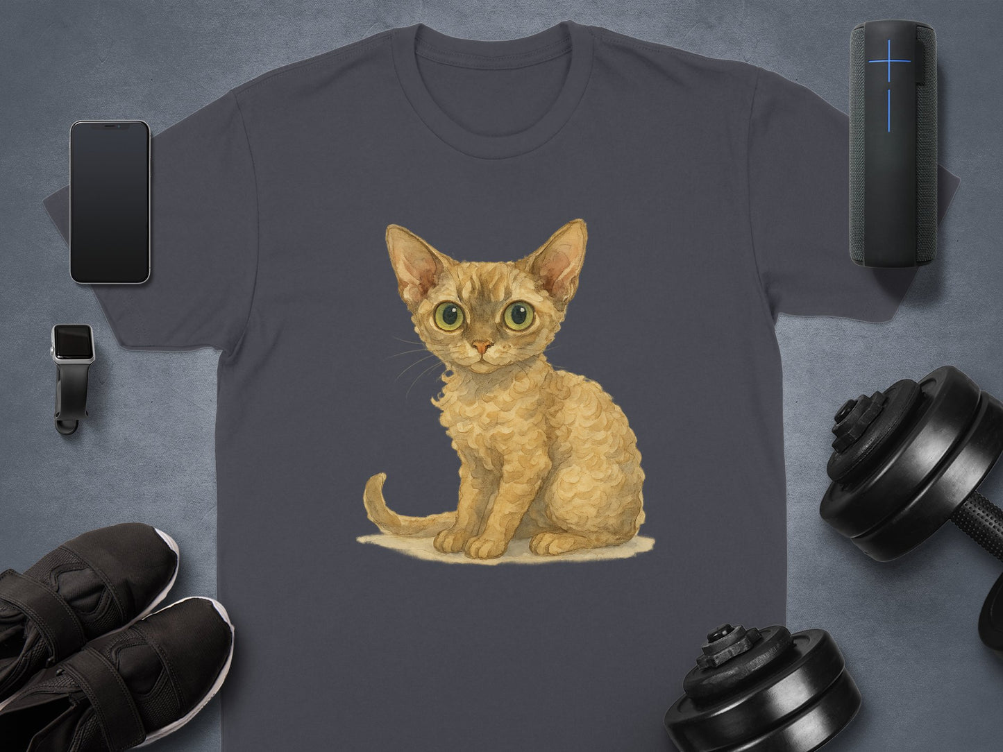 Cute Kitten Graphic on Charcoal T Shirt product