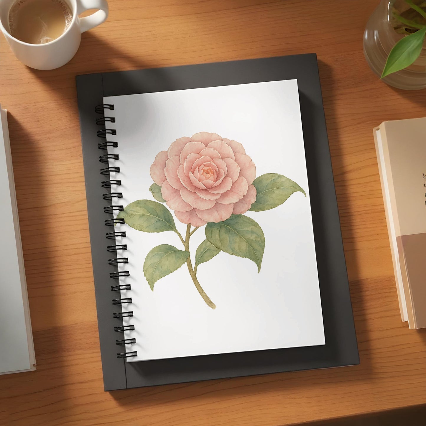 Elegant Floral Design Spiral Bound Notebook product