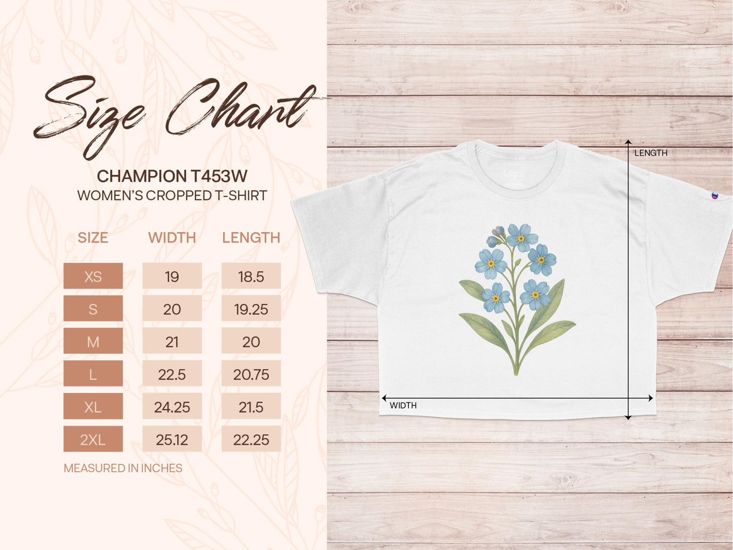 Floral Print Women's Cropped T-Shirt product type