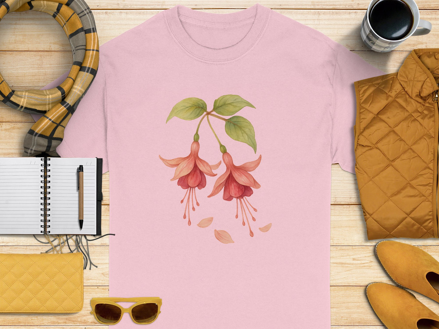 Fuchsia Floral Graphic Comfortably Fitting T-Shirt product