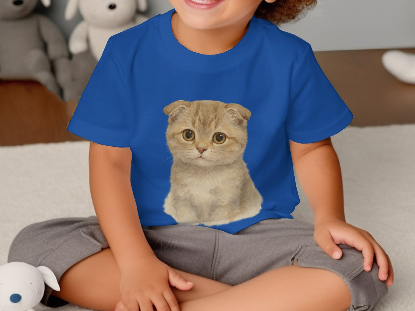 Cute Kitten Graphic Kids T-Shirt Casual Wear Product Type