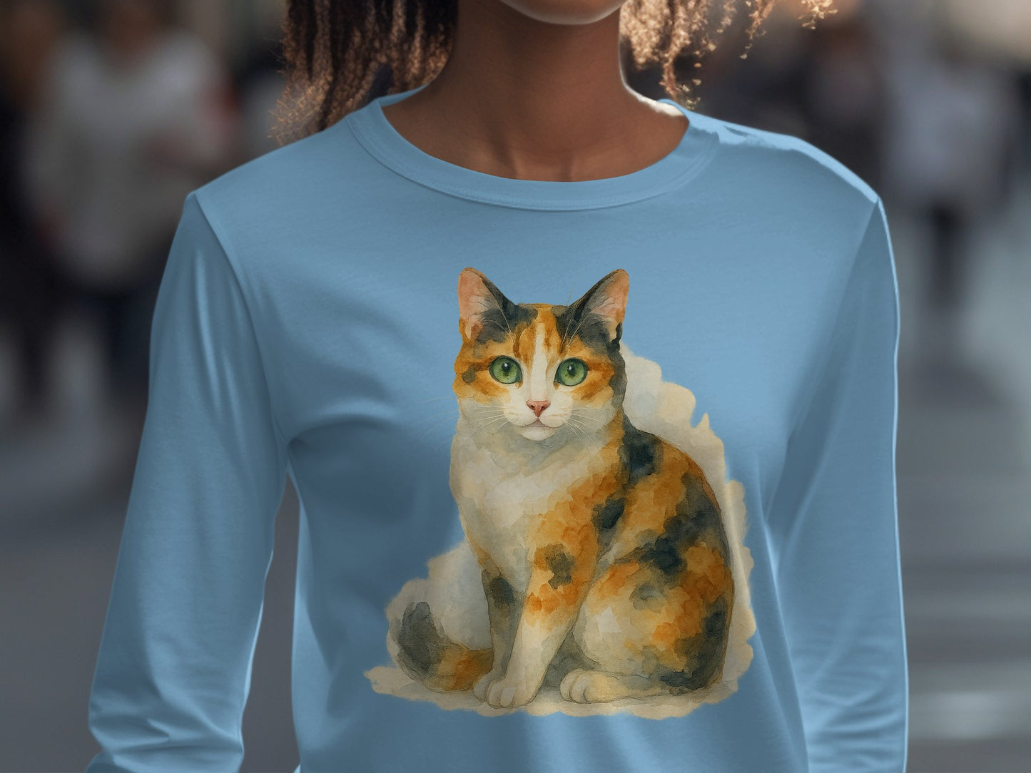 Beautiful Art of Calico Cat Long Sleeve Shirt product type