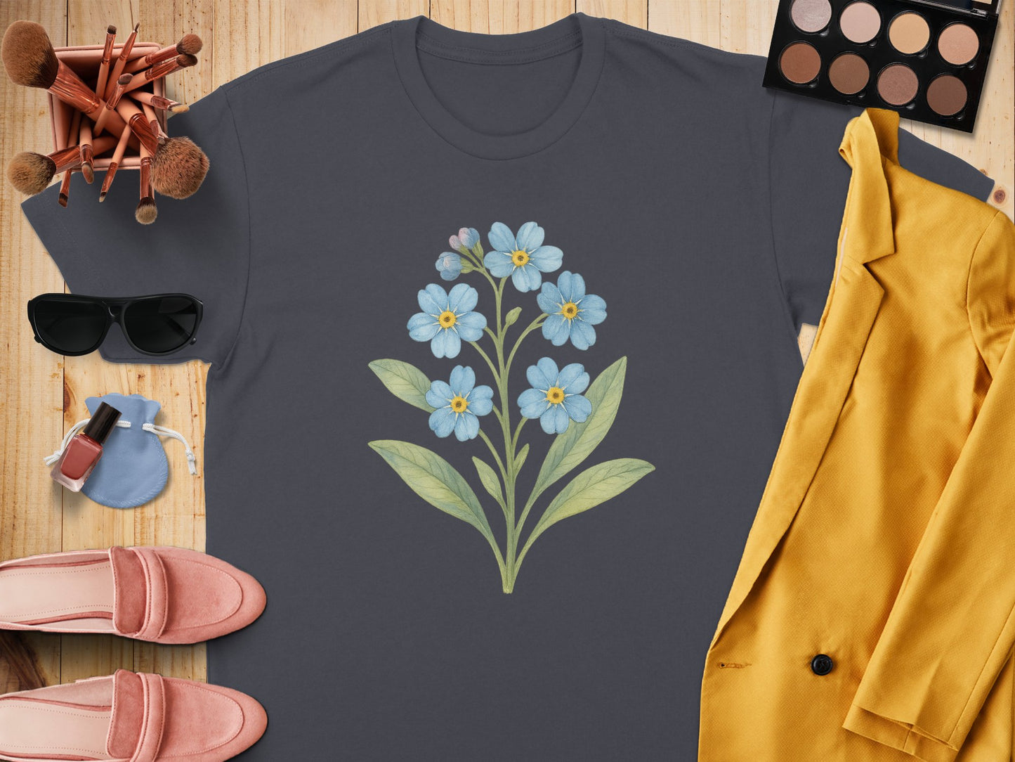 Floral Design T-Shirt Artistic Nature Tee Shirt product