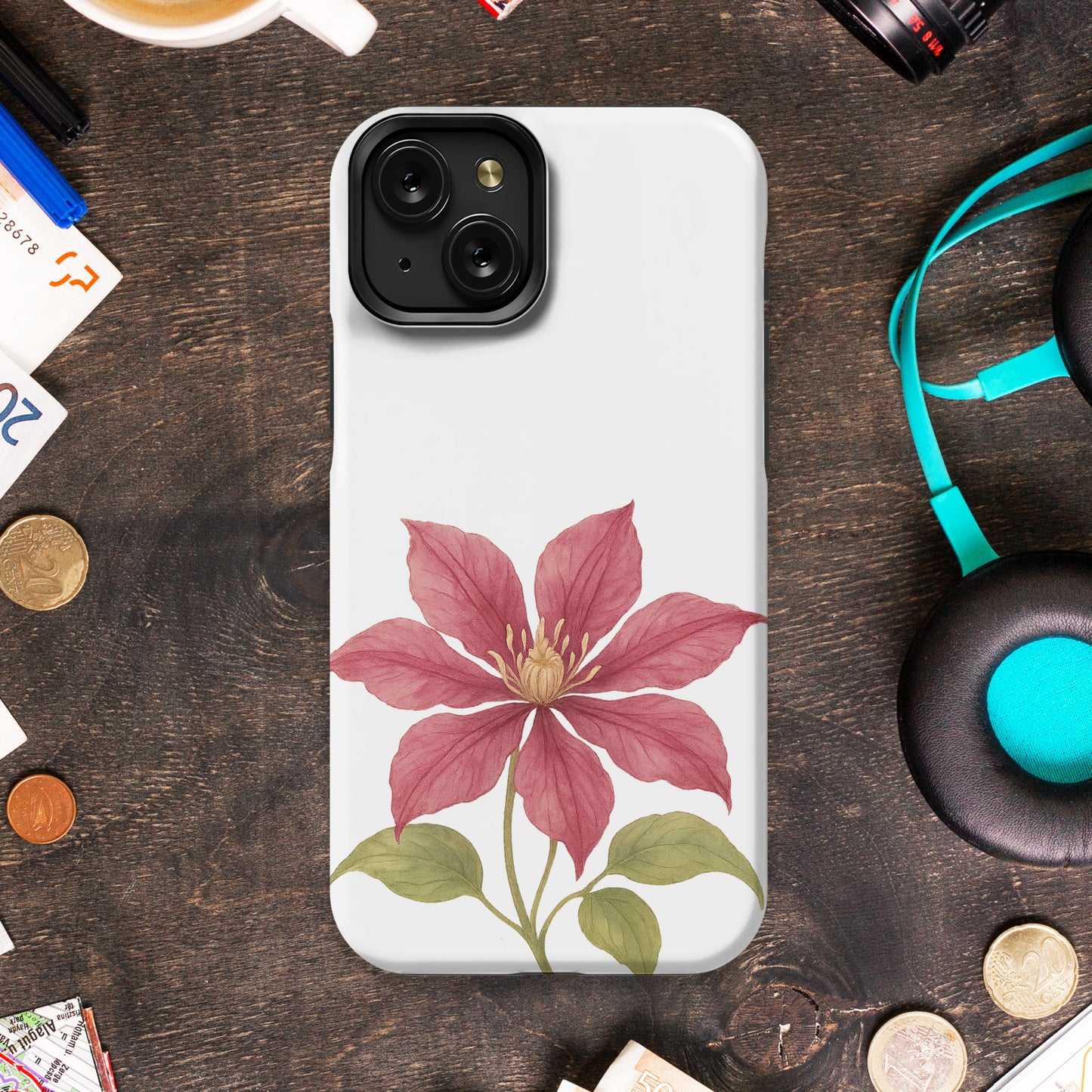 Beautiful Pink Flower Design Phone Case product