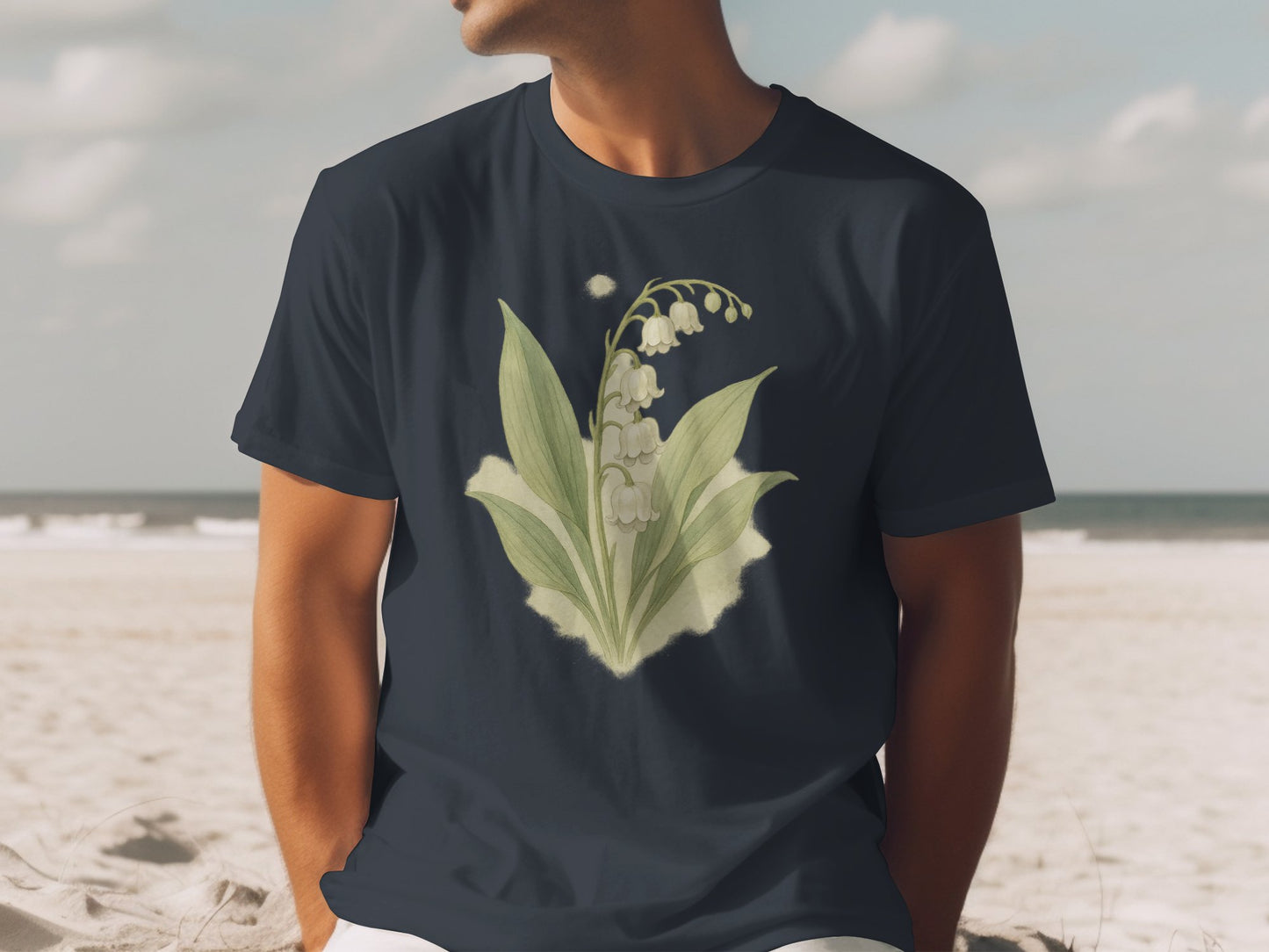 Stylish Lily of the Valley Graphic Tee Shirt product type