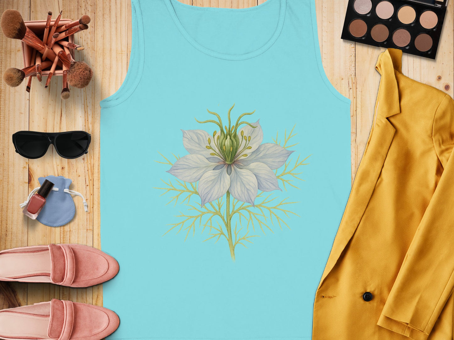 Elegant Floral Design Tank Top Stylish Apparel product type