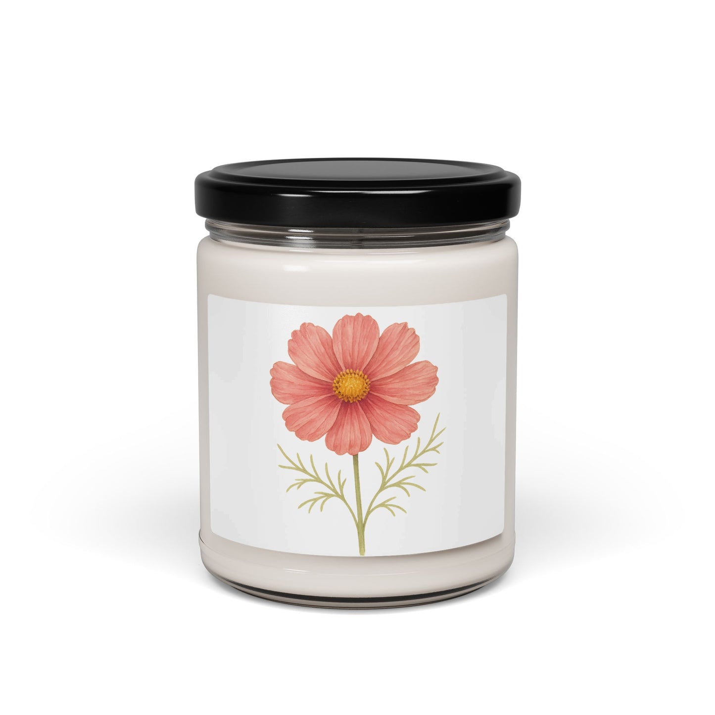 Floral Scented Candle with Pink Flower Design product type