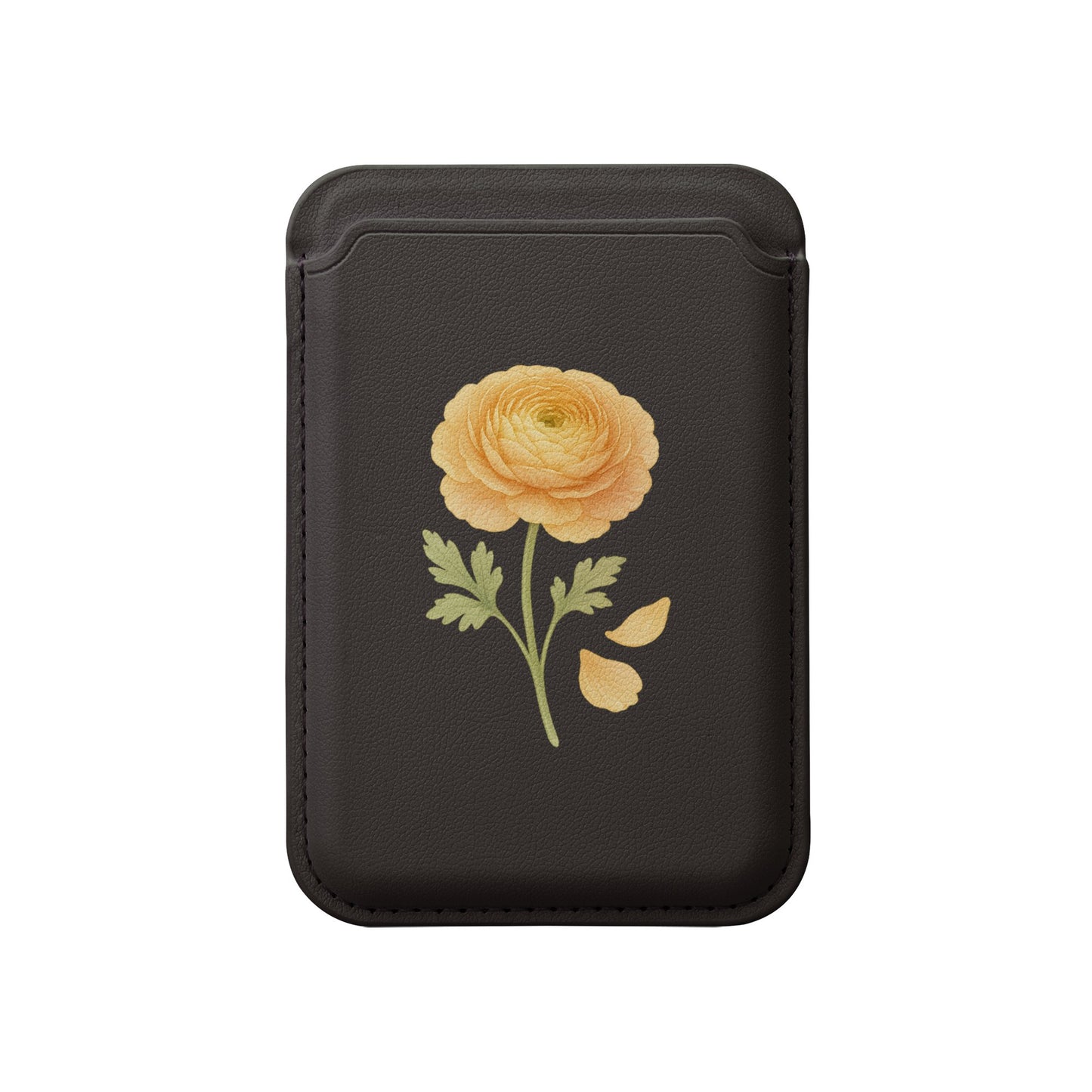 Yellow Flower Print Card Holder Wallet product