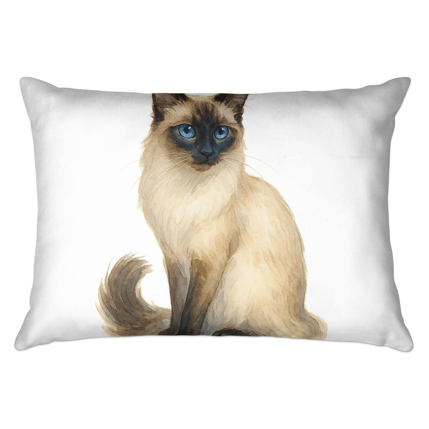 Adorable Siamese Cat with Blue Eyes Pillow product
