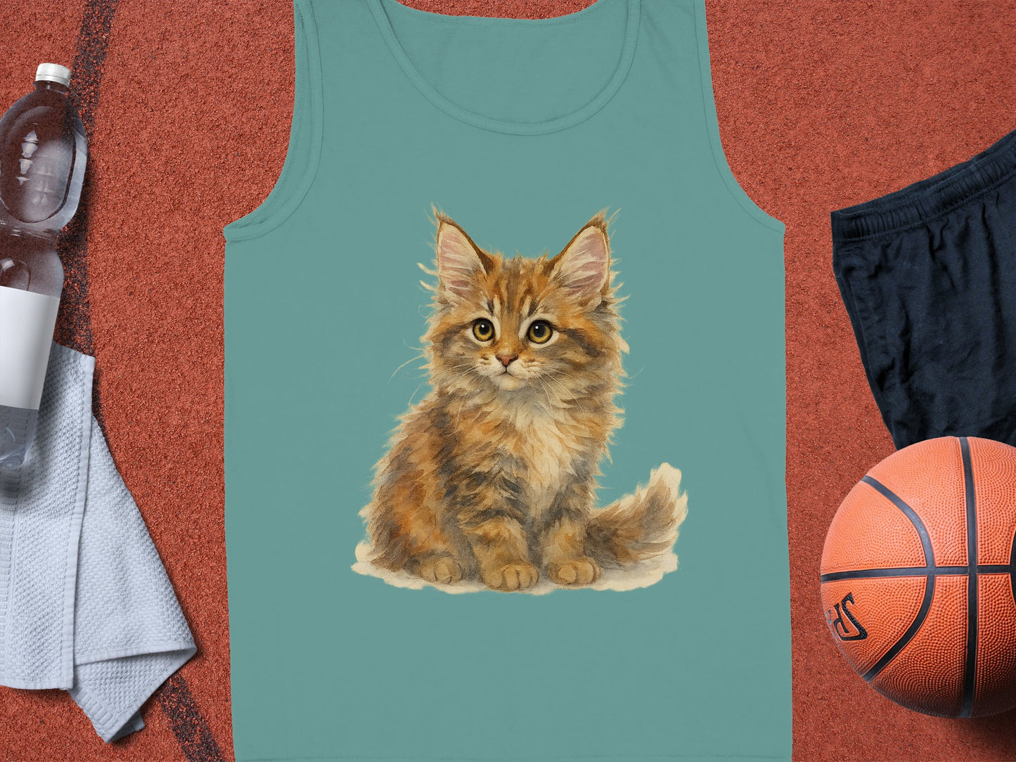 Adorable Fluffy Kitten Print Tank Top Casual Product
