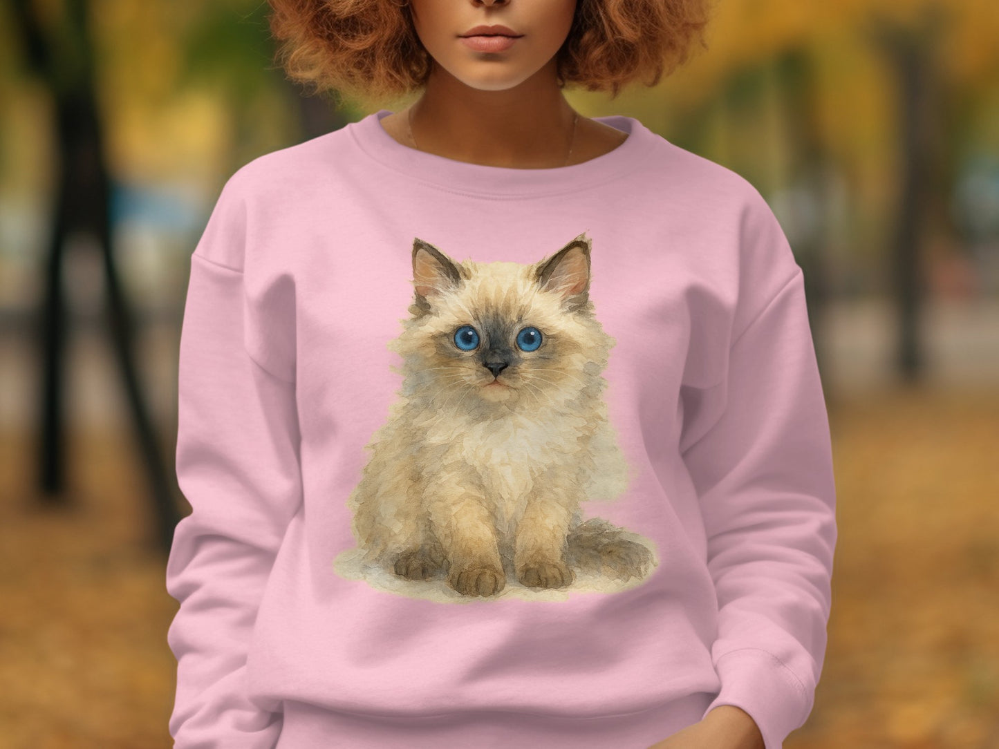 Cozy Cat Lover Sweatshirt with Adorable Kitten Print product type
