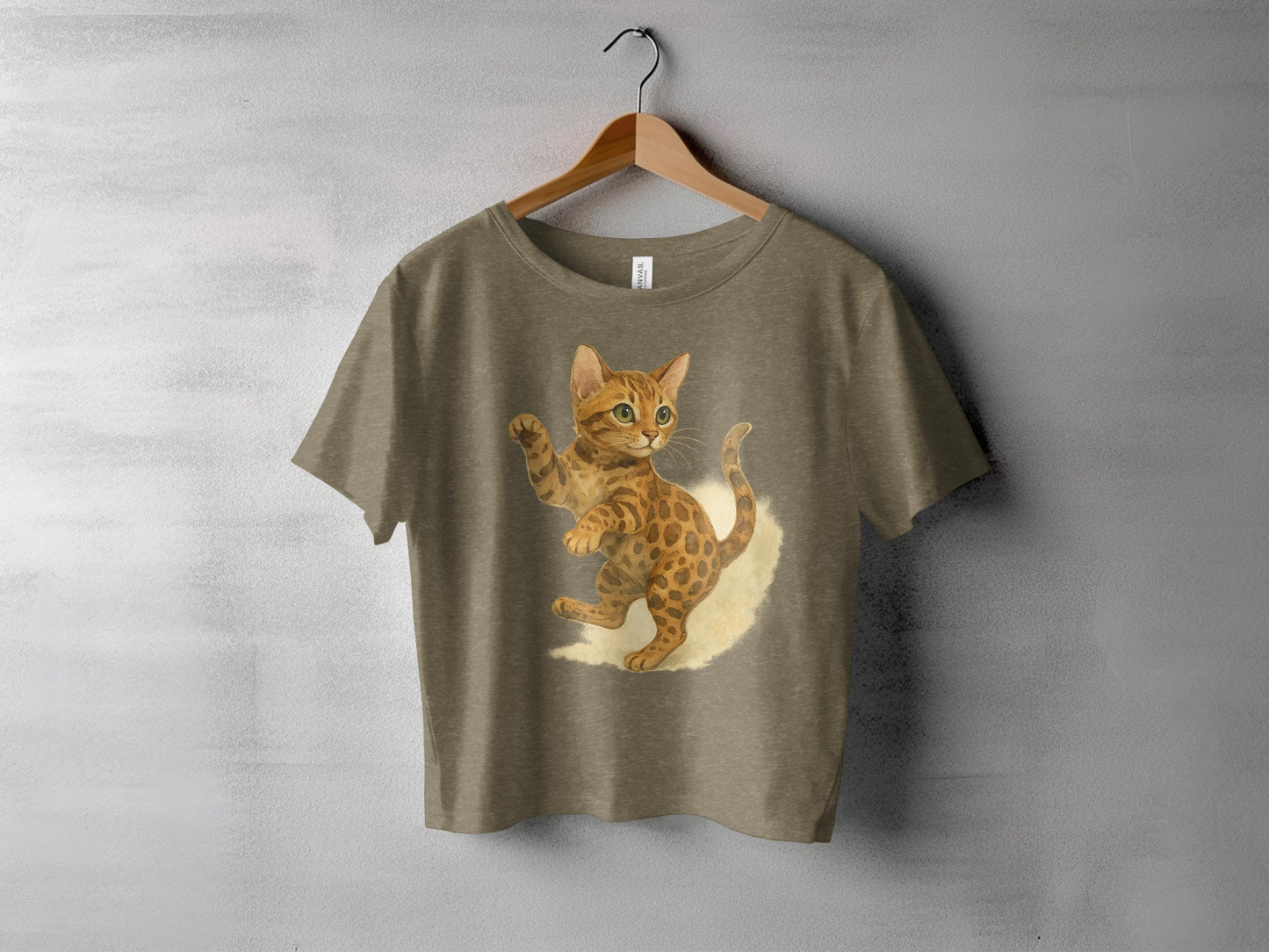 Cute Playful Cat Graphic Short Sleeve Shirt product type