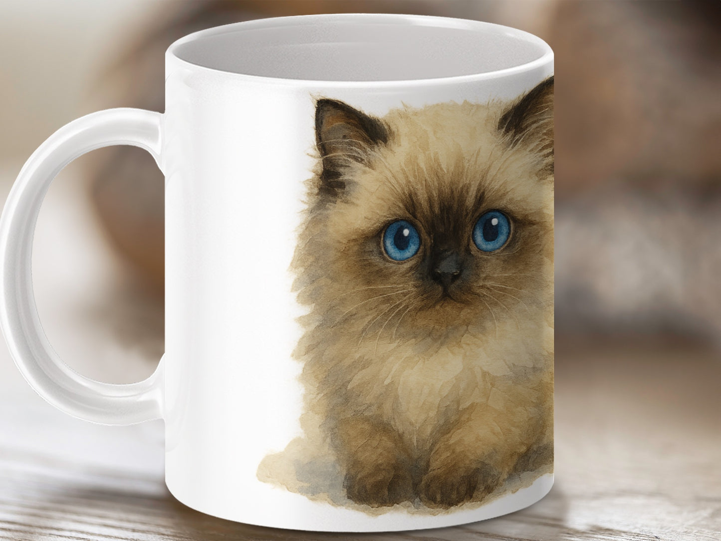Adorable Blue-Eyed Kitten Mug Perfect Coffee Tea Product