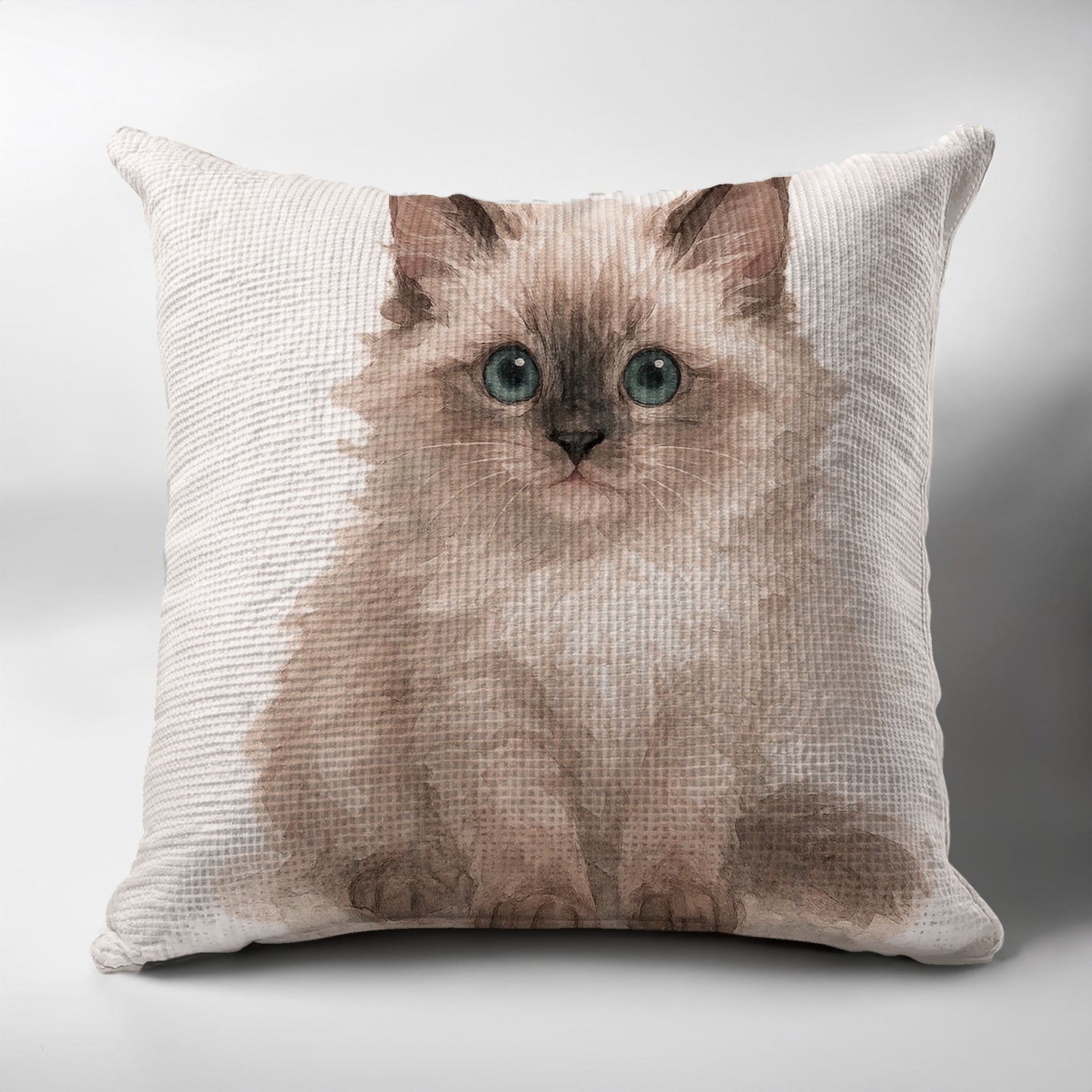Adorable Fluffy Kitten Design Decorative Pillow product type